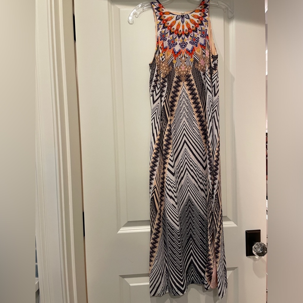 HD in Paris Silk Midi Multicolor Dress, Lined, Size 0, Great Condition